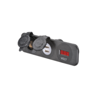 Narva Acc/Dual USB Sockets &amp; 12/24V DC LED Volt Meter 