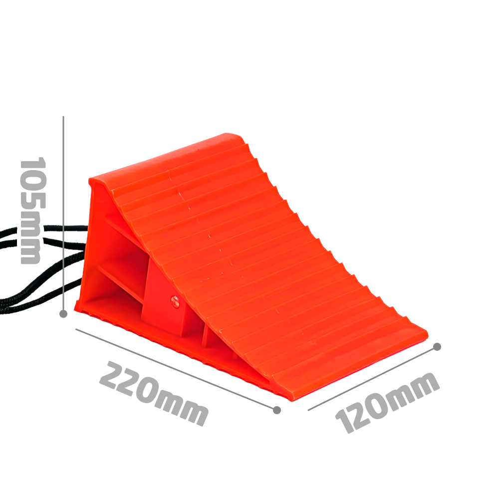 Deluxe Wheel Chock with Handle & Cord