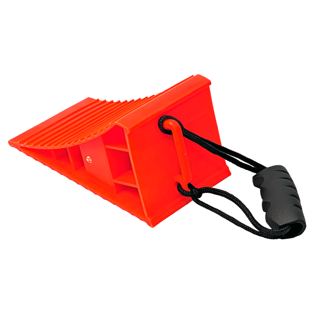 Deluxe Wheel Chock with Handle & Cord