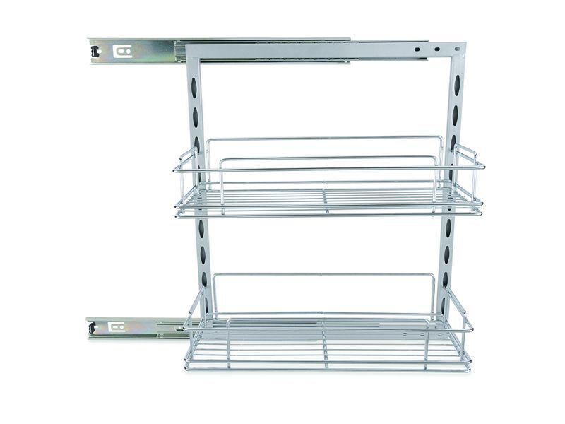 Roll Out Pantry Sliding Shelf w/ 2 - 200MM Basket 000125