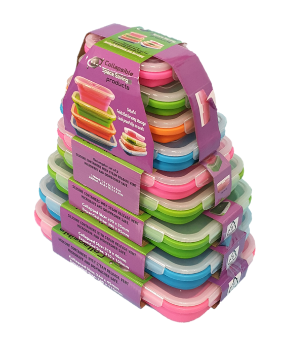 Collapsible Space Saving Rectangular Container Set - 9 Pack