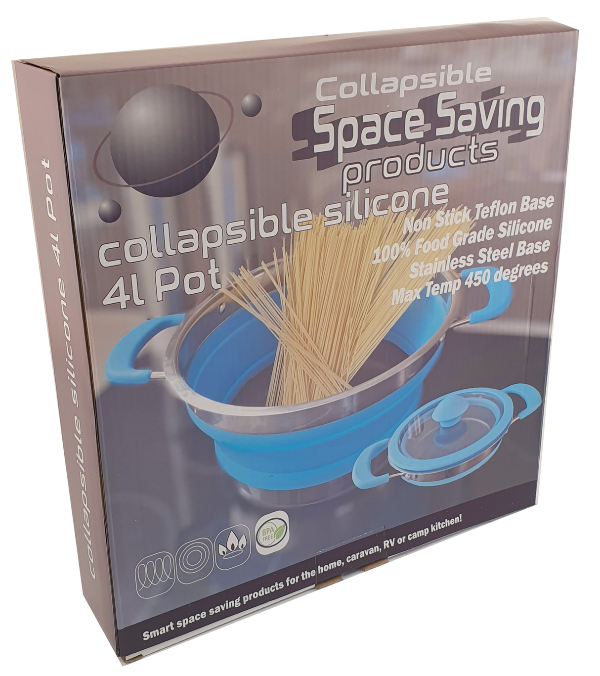Non Stick 4L Collapsible Silicone Pot Large