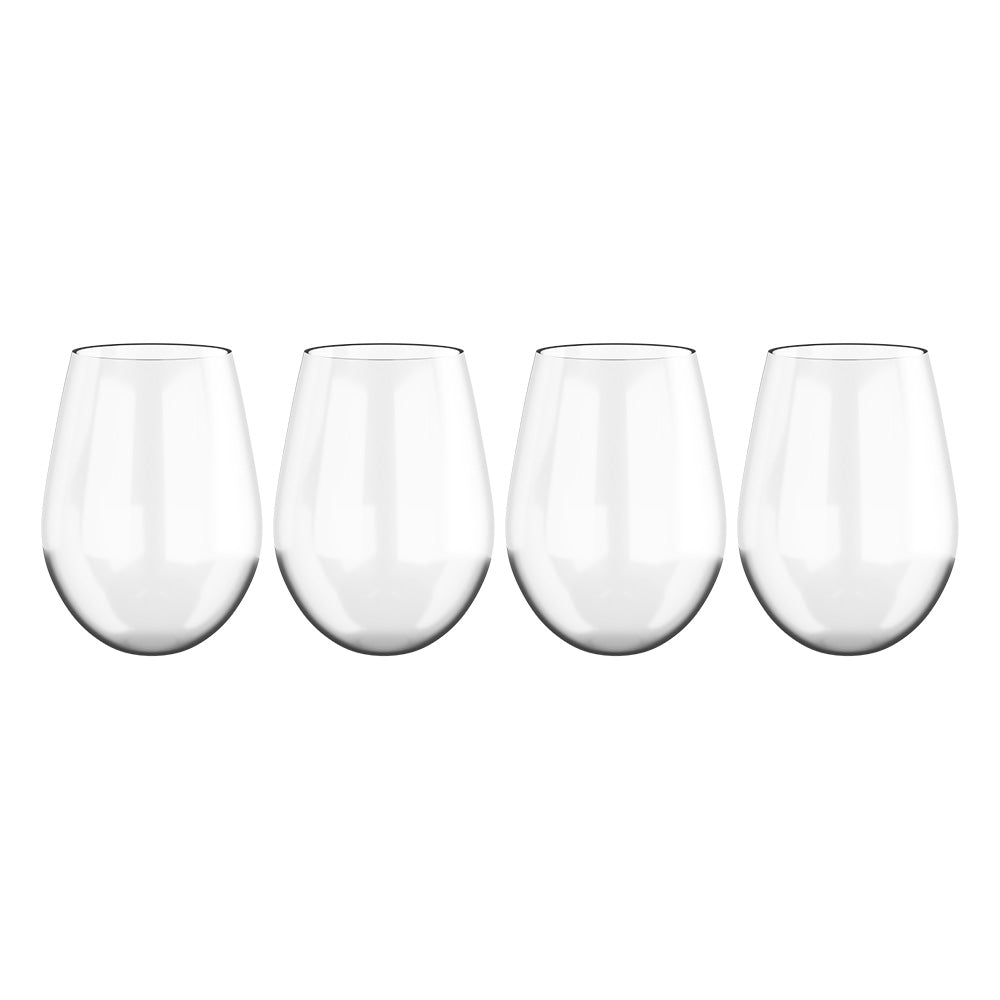 Tritan Stemless Wine Glasses 16oz - Set of 4
