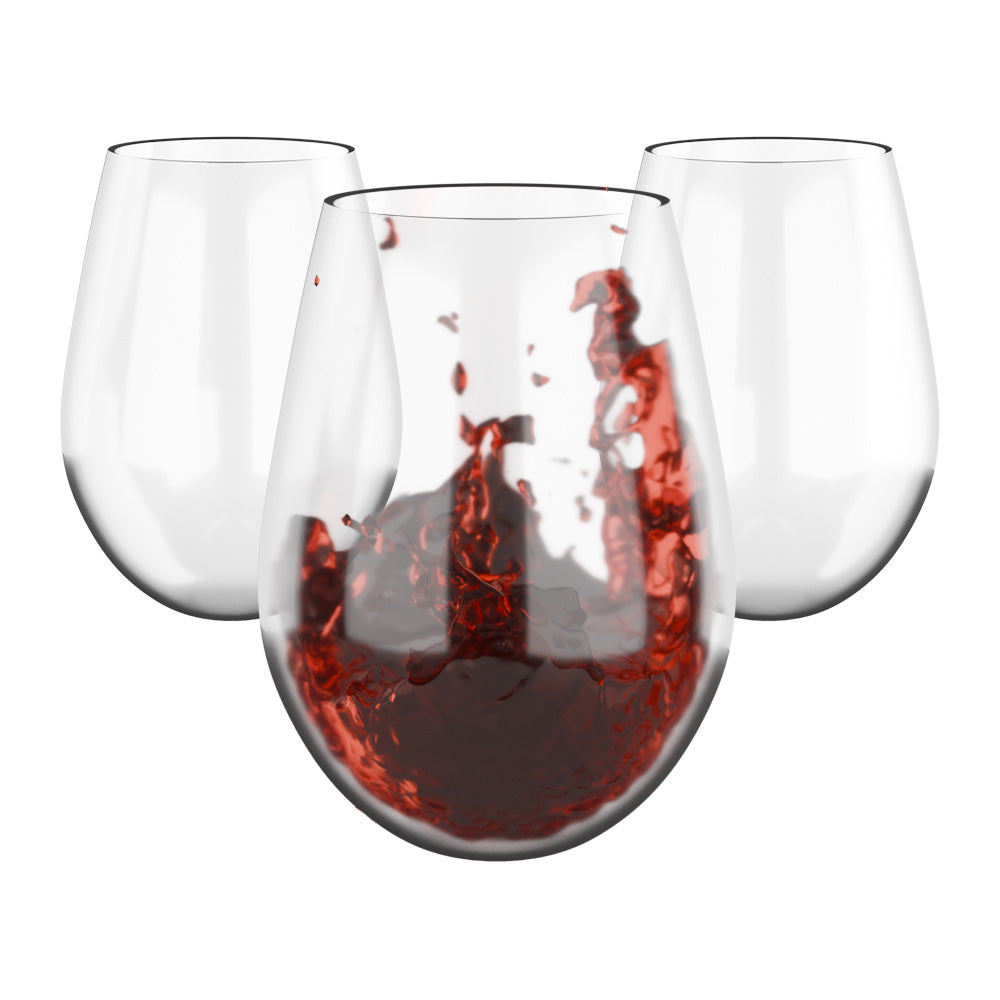 Tritan Stemless Wine Glasses 20oz - Set of 4