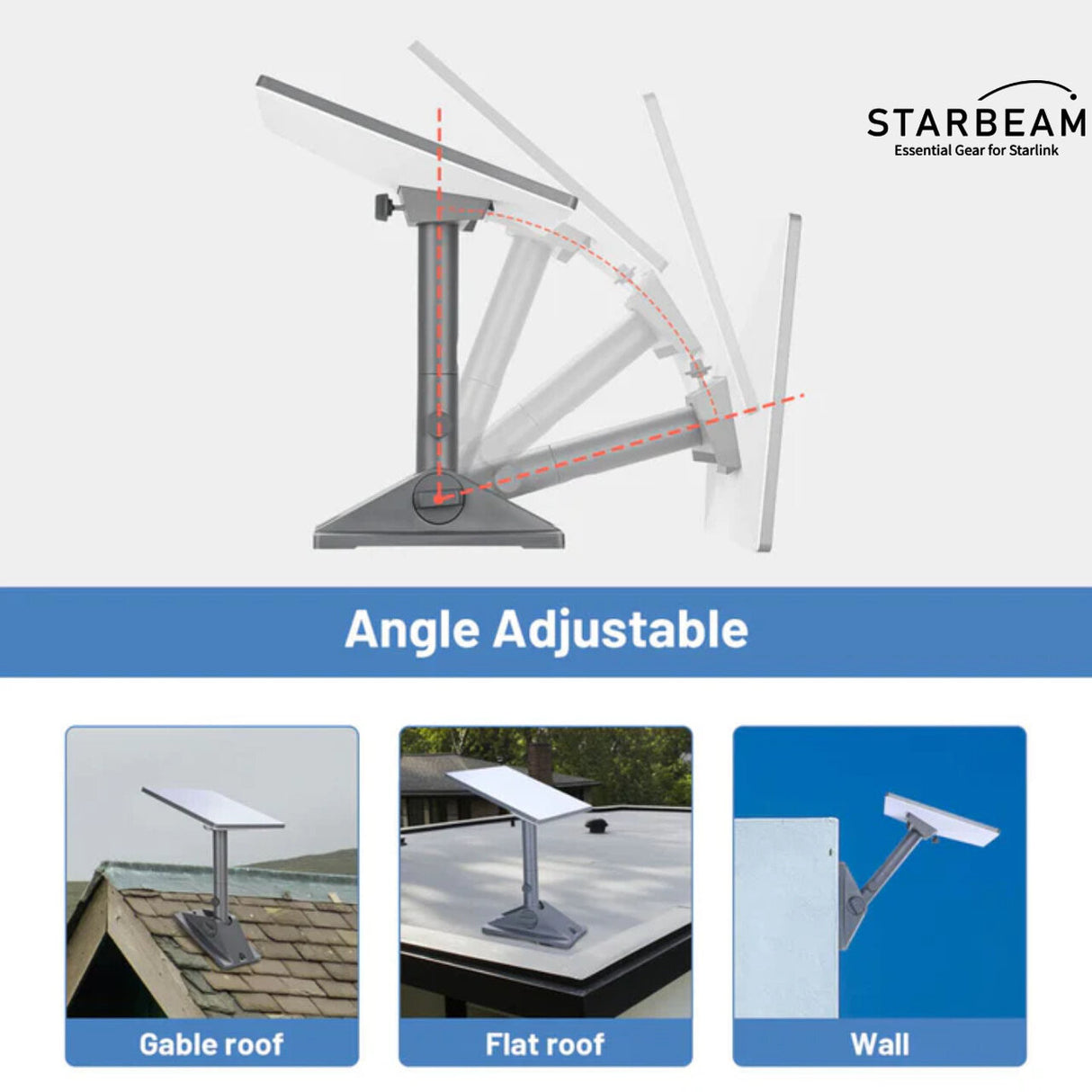 STARBEAM Starlink GEN3 Standard Roof Pivot Mount