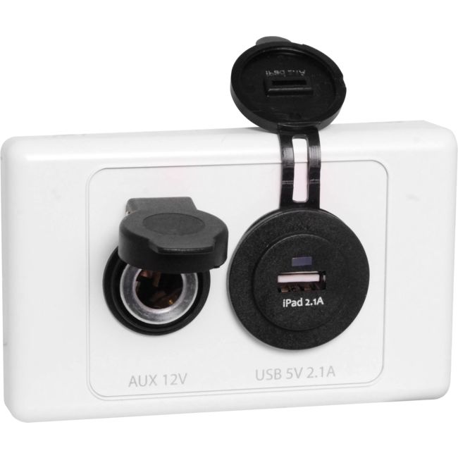 WALL PLATE USB & MERRIT SOCKET
