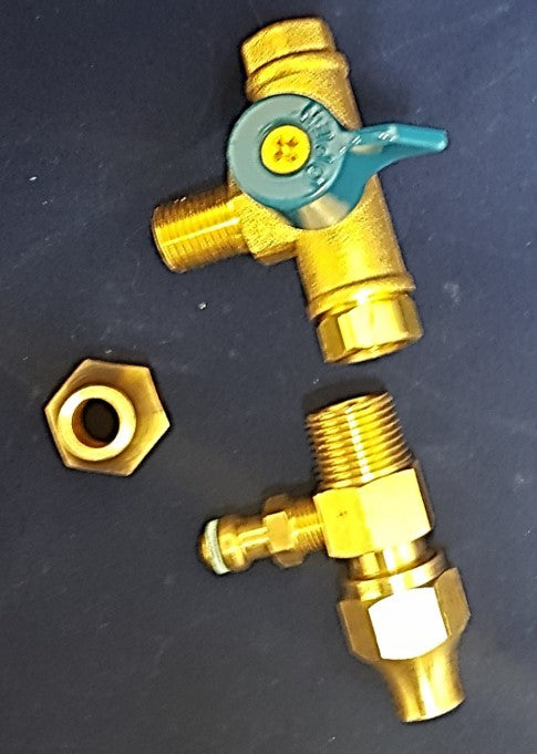 3/8" Dual Regulator Kit 290mj with Twin Pigtails & a 5/16" Adaptor