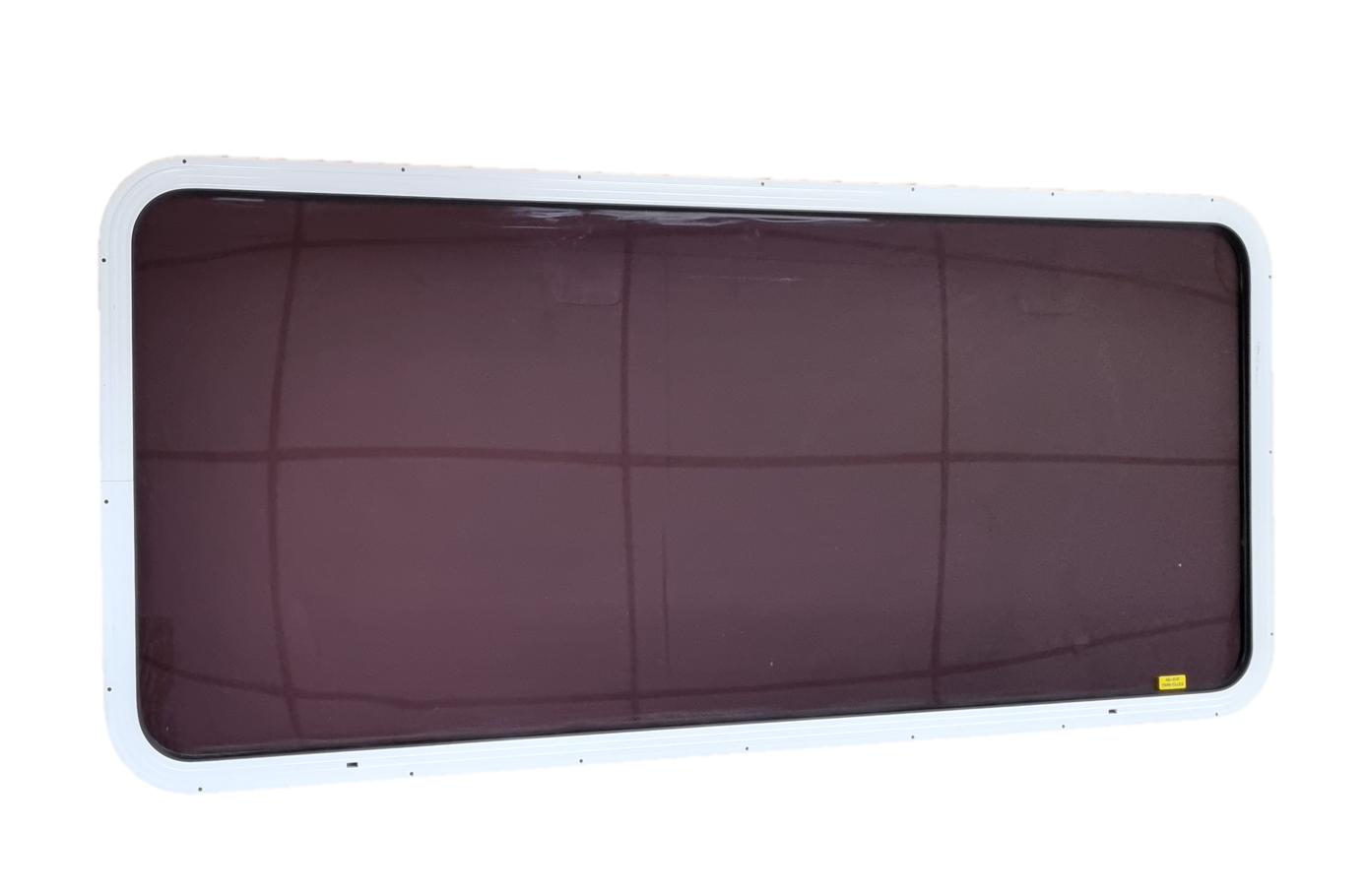 Fixed Window 508x1524 Flat Acrylic Fixed Panel 4 Radius White Frame