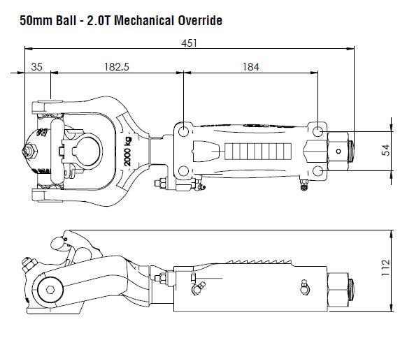 2T Override 50mm Off Road - No Brake Plate