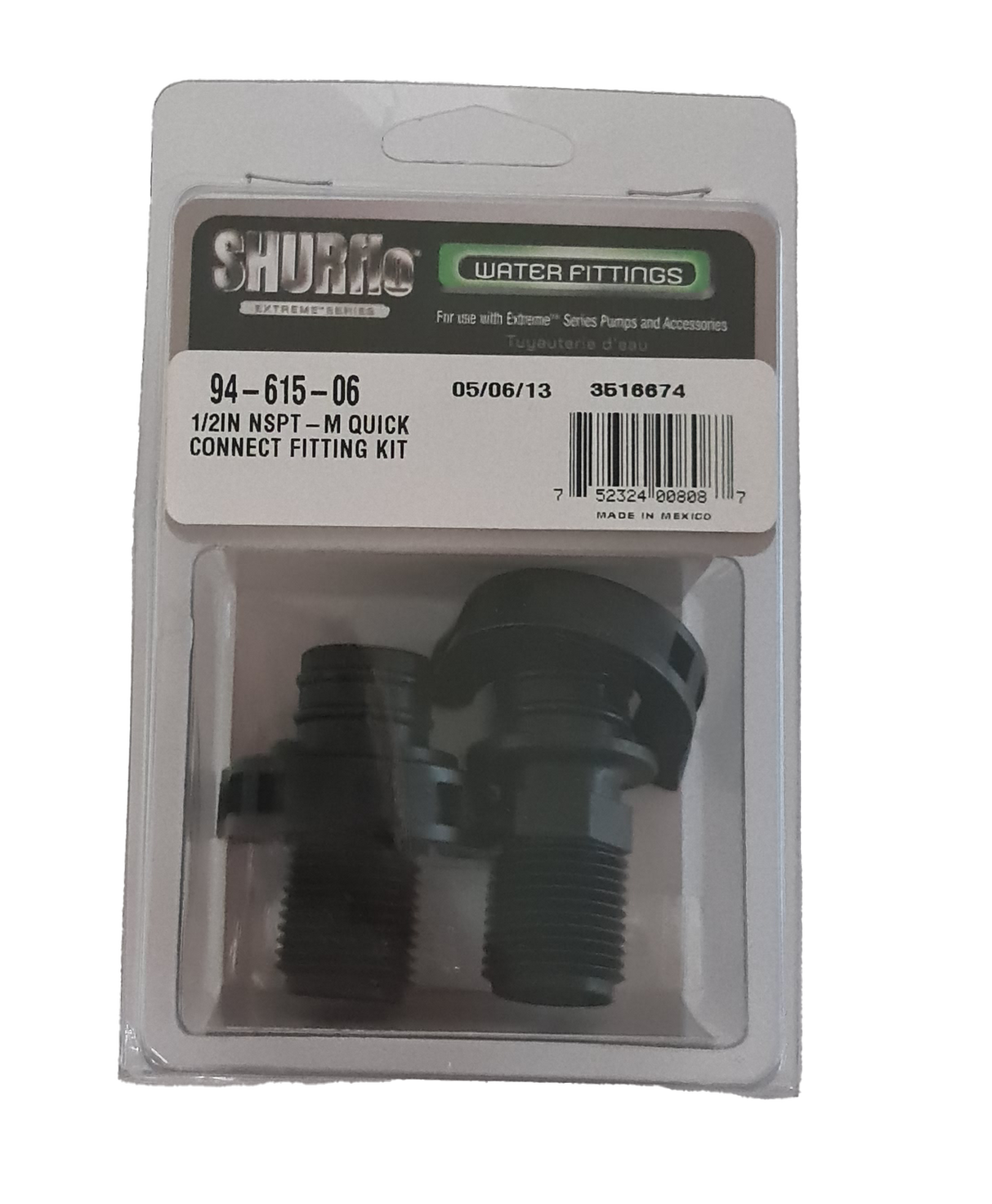SHURFLO 1/2IN NSPT - M Quick Connect Fitting Kit (94-615-06)