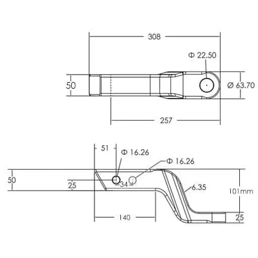 Hot Hitches Stinger 100mm Drop Tow Bar 4"
