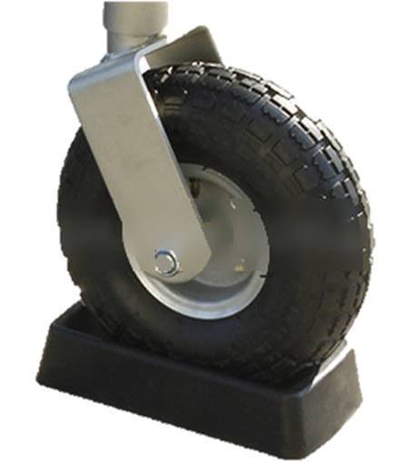 XL Rubber Jockey Wheel Receiver 10"