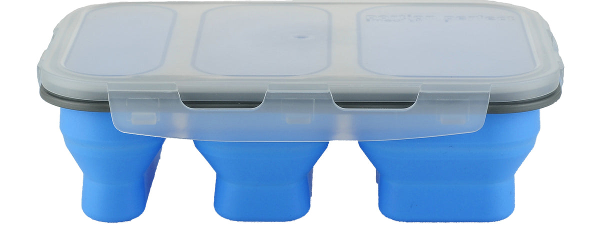 Collapsible 3 Compartment Storage Container