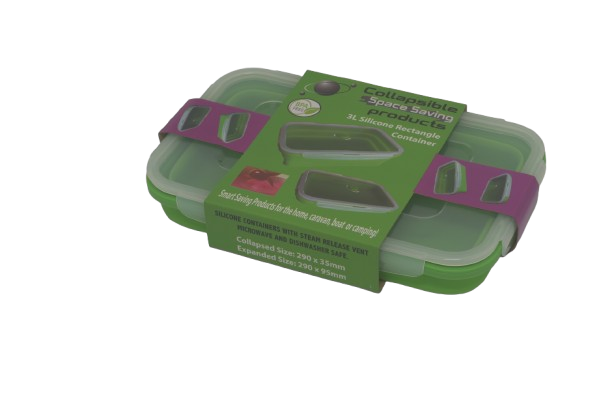 Collapsible Silicone Rectangle Container Large 3L