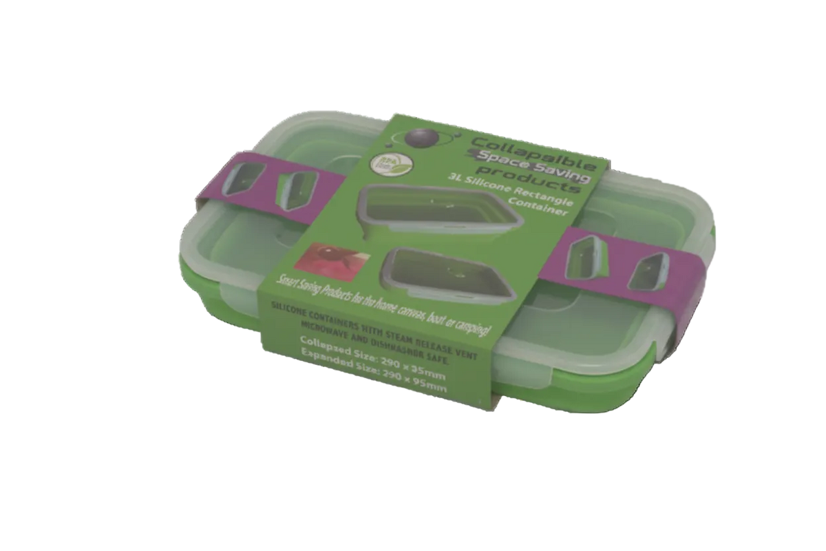 Collapsible Silicone Rectangle Container Large 3L