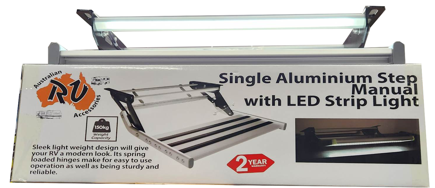12V Aluminium Single Step with LED Light