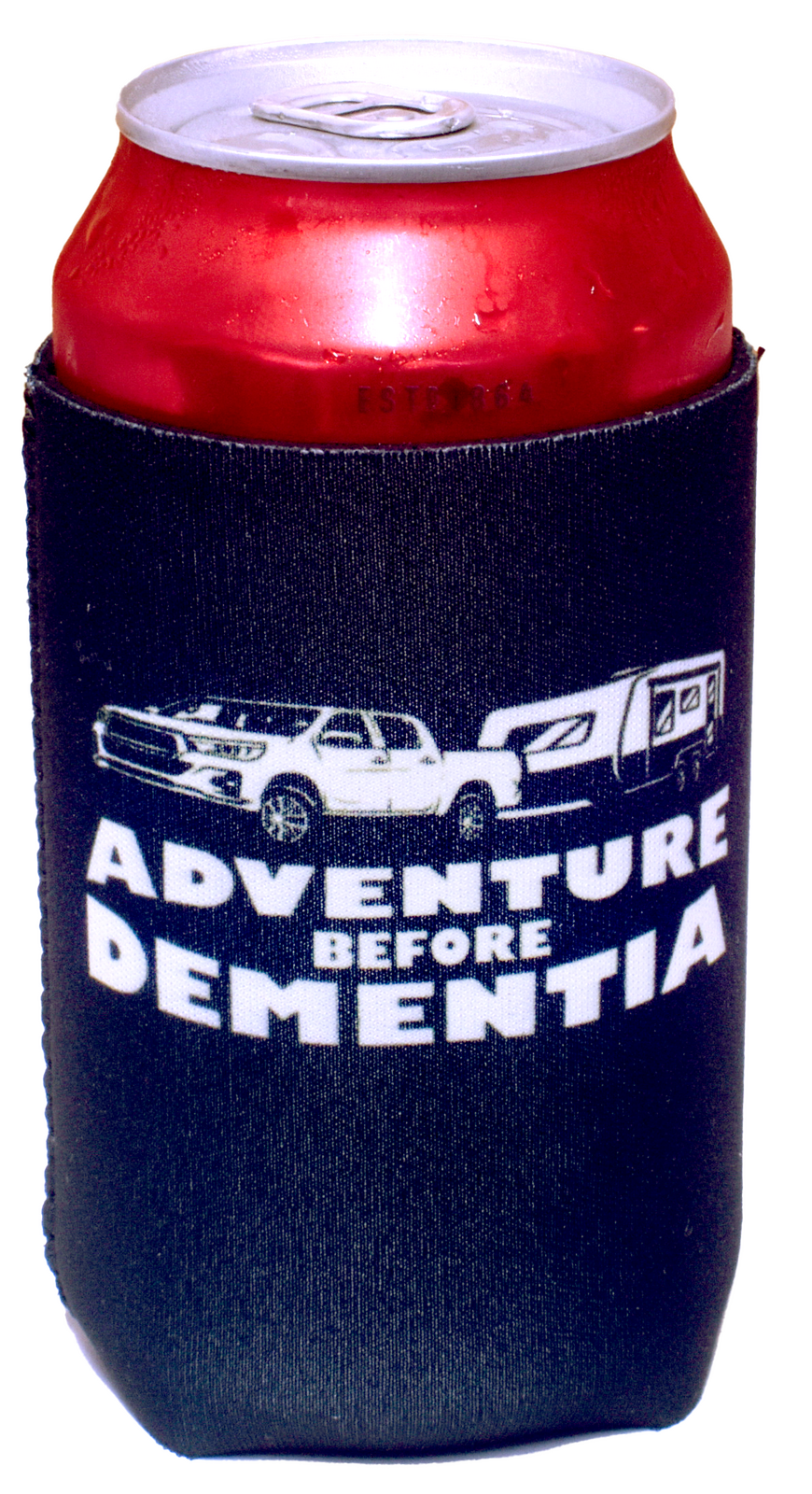 Black Stubby Holder - Adventure Before Dementia