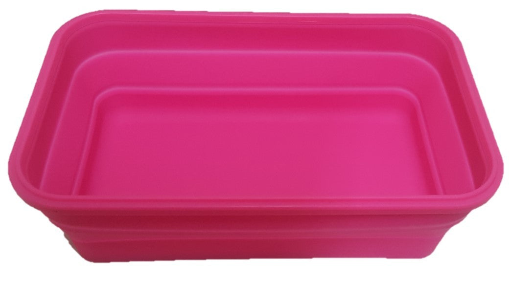 Collapsible Silicone Rectangle Container 5L - Pink
