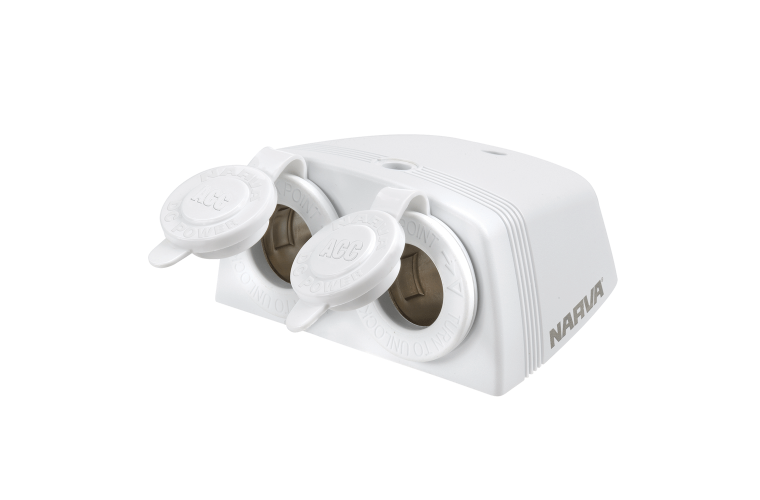 NARVA Surface Mount ACC/ACC Socket White 81160WBL