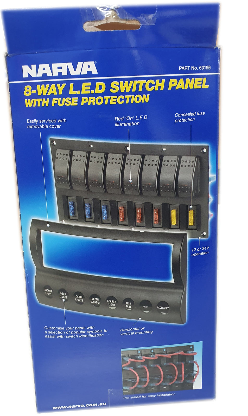 8-Way LED Switch Panel (Narva) 63196