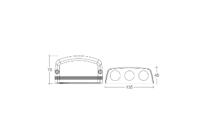 NARVA Surface Mount Accessory Socket & 12/24V DC LED AMP & Volt Meters 81195BL