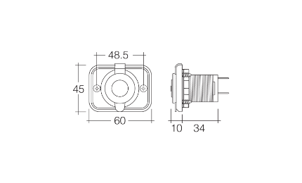 NARVA Flush Mount Engel Socket Black 81132BL