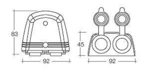 NARVA Surface Mount ACC/ACC Socket Black 81160BL
