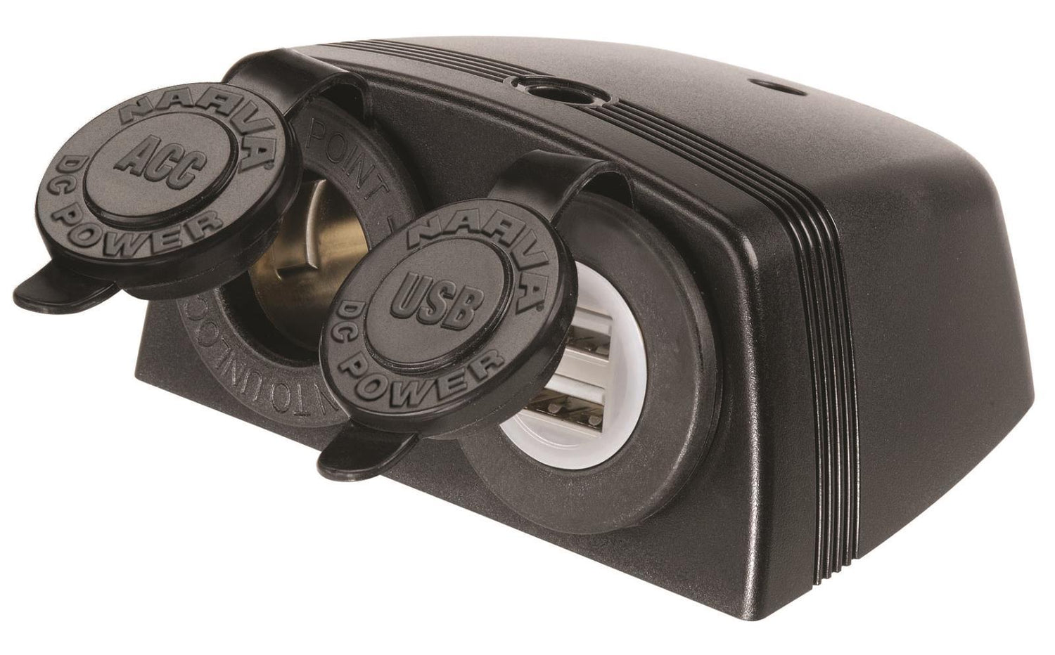 NARVA Surface Mount ACC/USB Socket Black 81168BL