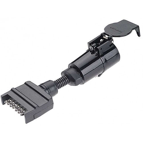 NARVA Trailer Connector - 7 Pin Socket (Car) to 7Pin Round (Trailer) -  82245BL