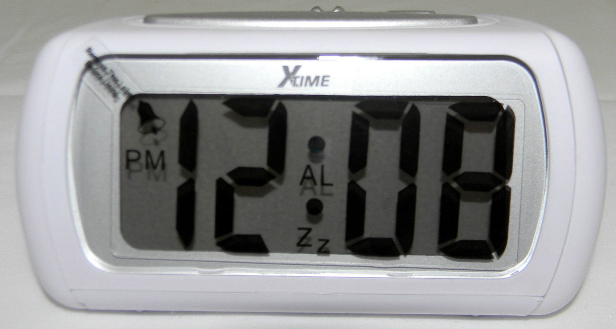 LCD Alarm Clock WHITE