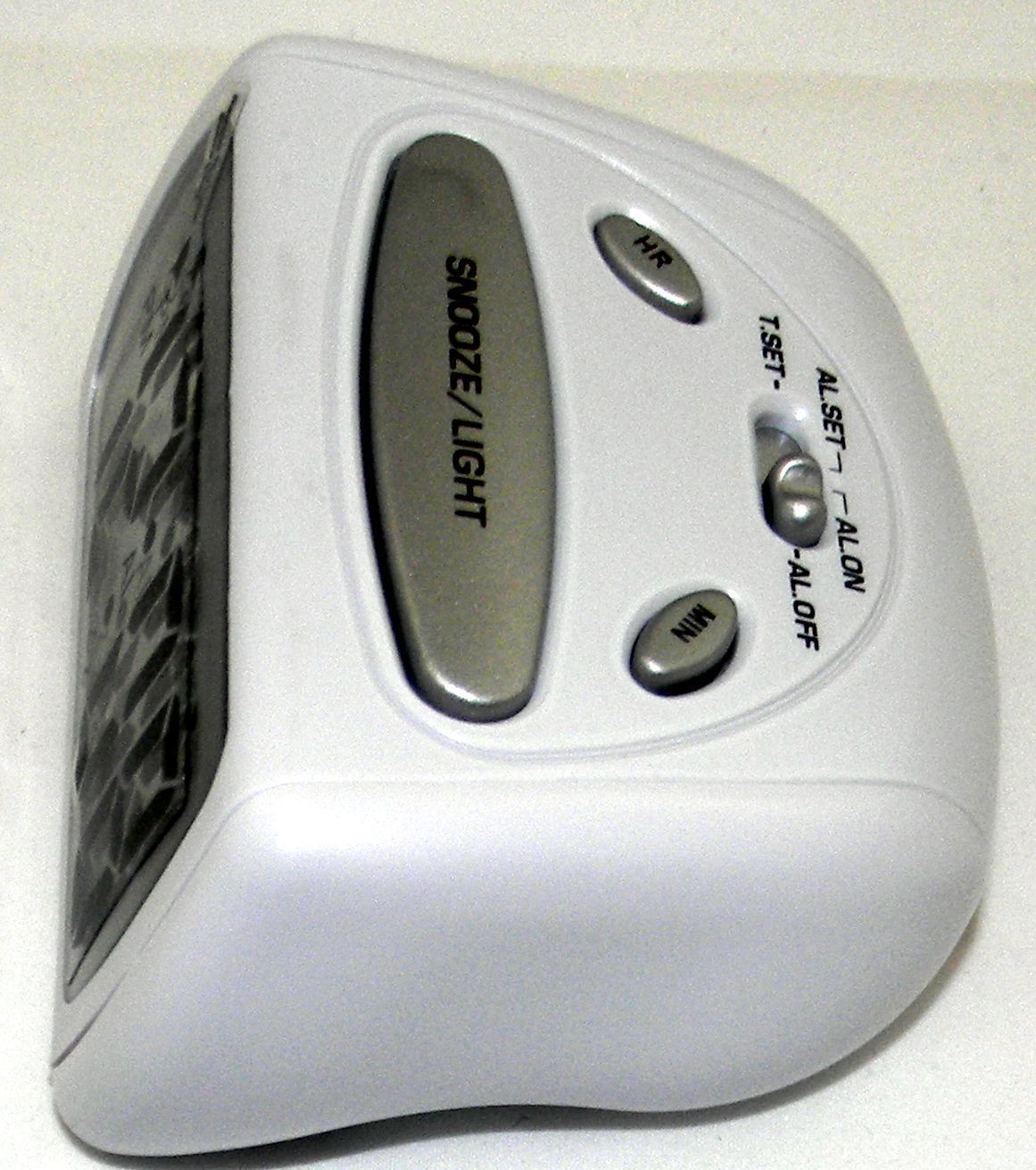 LCD Alarm Clock WHITE