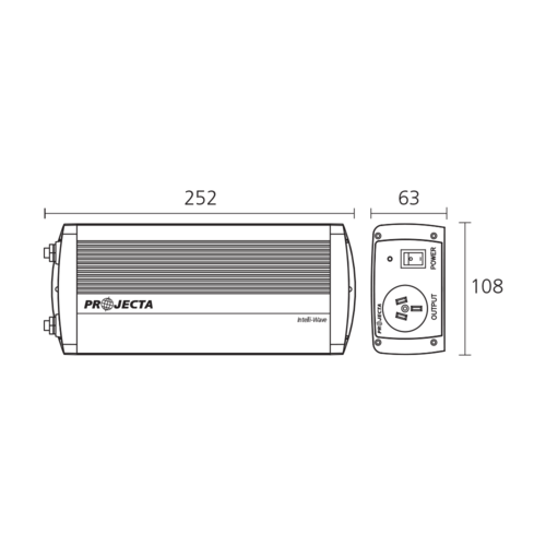 PROJECTA 12V 300W Intelli-Wave Pure Sine Wave Inverter IP300
