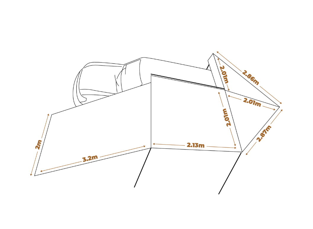 Oztrail Blockout 270 Awning Kit 2m (Kit)
