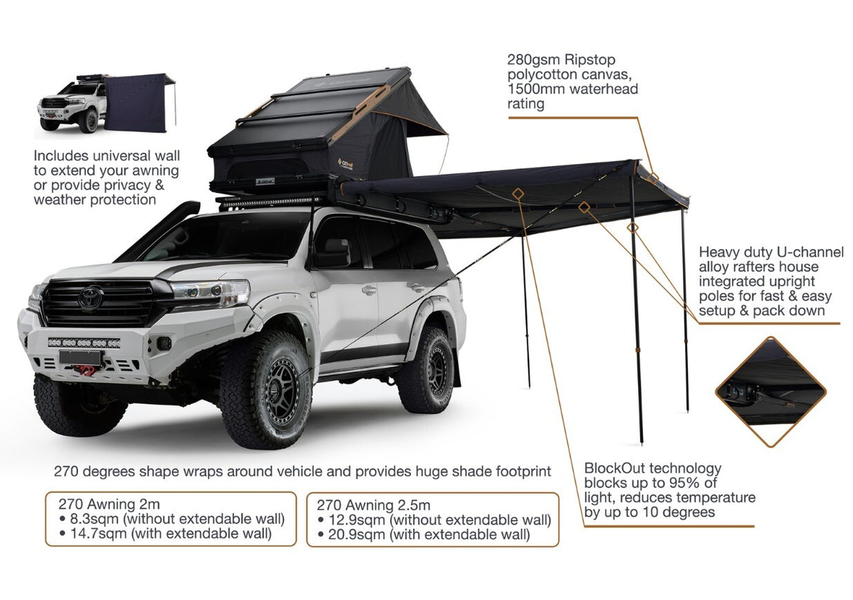 OZTRAIL BLOCKOUT 270 AWNING 2.5 (KIT)