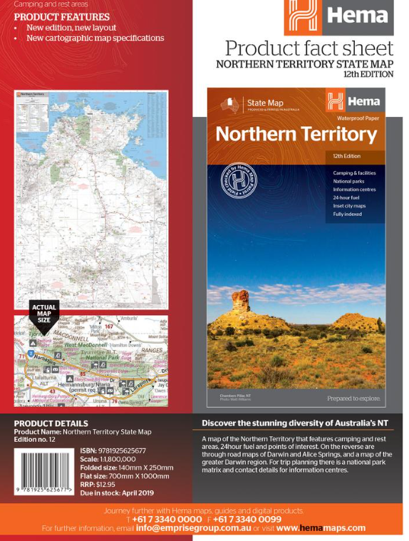 HEMA Map - Northern Territory State Map