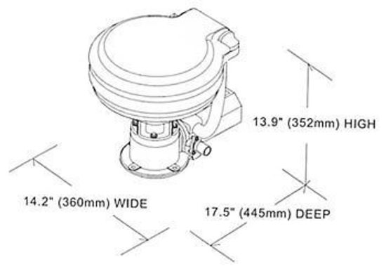 TMC RV Marine Toilet Electric 12V White Model-99902