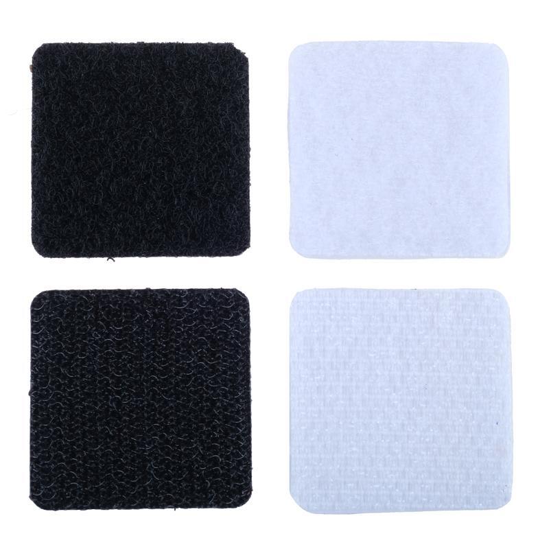 Adhesive Tape Square Hook & Loop Large 30mm x 30mm