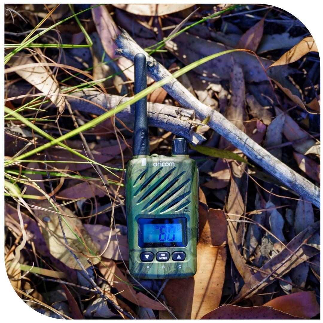 Oricom ULTRA550 CAMO Waterproof 5 Watt Handheld UHF CB Radio