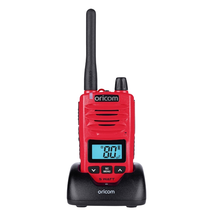 Oricom DTX600 Red Waterproof IP67 5 Watt Handheld UHF CB Radio
