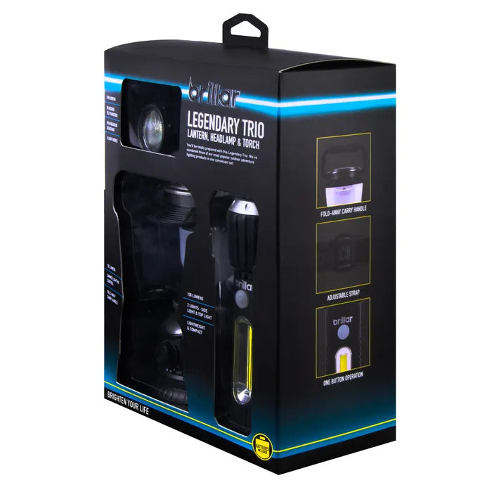 Brillar Legendary Trio Lantern,Headlamp & Torch