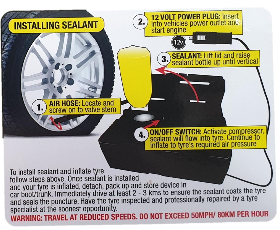 Eziup & Go Emergency Tyre Repair Kit