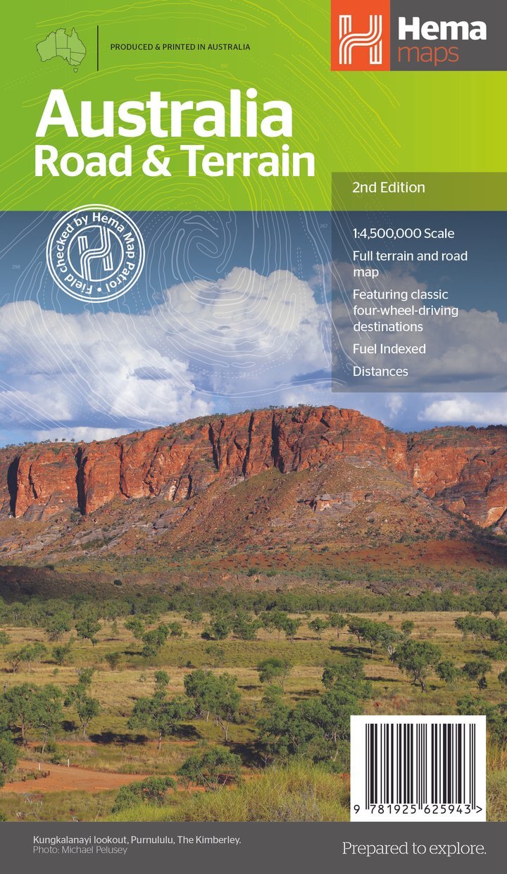 Hema Australia Road and Terrain Map (2nd edition)
