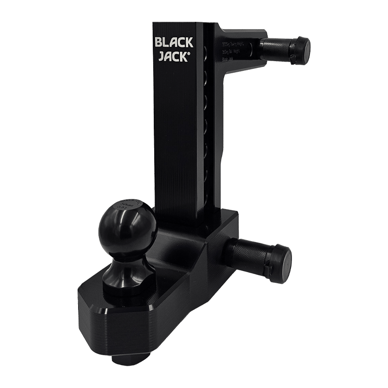 Black Centuria® 200mm Anodized Lightweight Adjustable Hitches