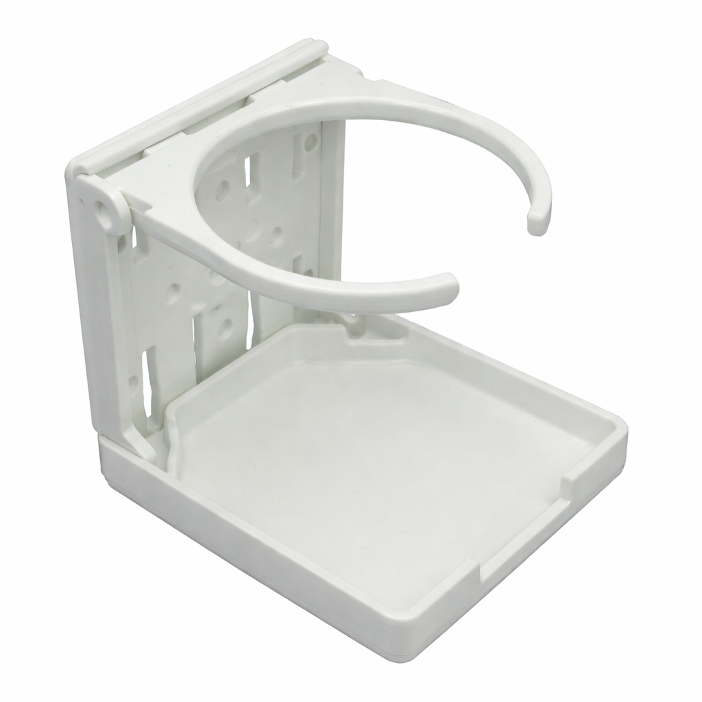 CARAVAN & CAR FOLDING CUP HOLDER - WHITE