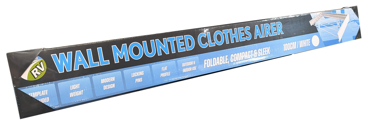 On The Road Wall Mounted Clothes Airer 100cm White