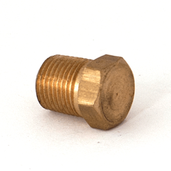Plug 1/8" NPT Brass hex head