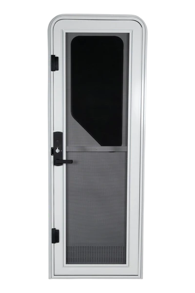 White RV AD Long Glass Door - Left Hand Hinge 1750mm x 622mm