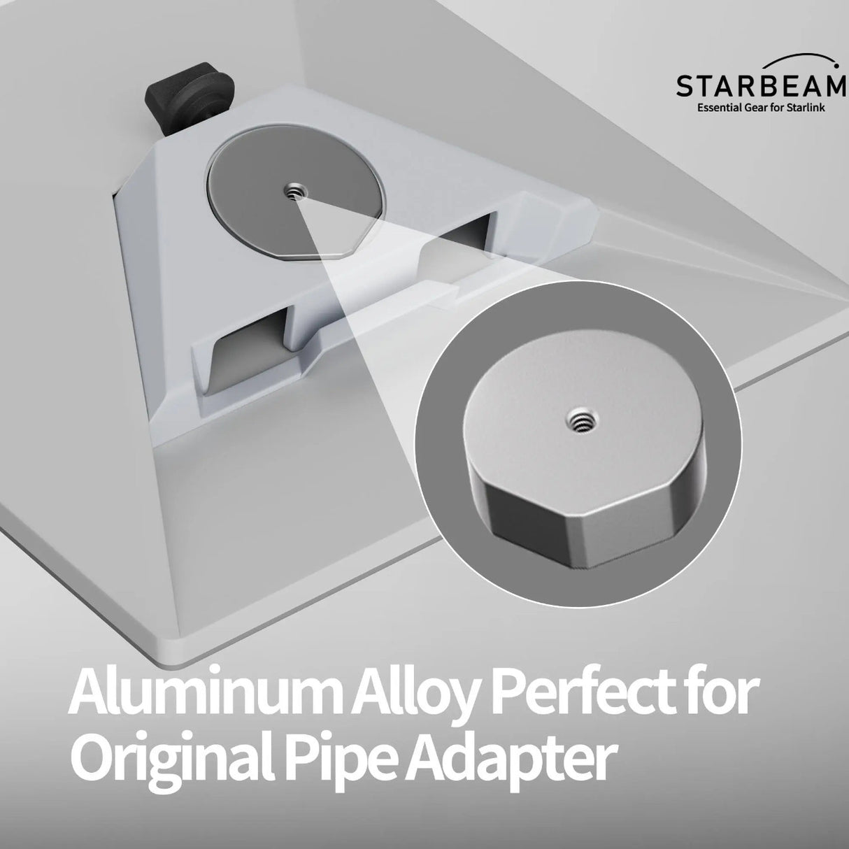 STARBEAM Starlink Mini Light Pole Mount – Stainless Steel Clamps with 360° Adjustable Arm