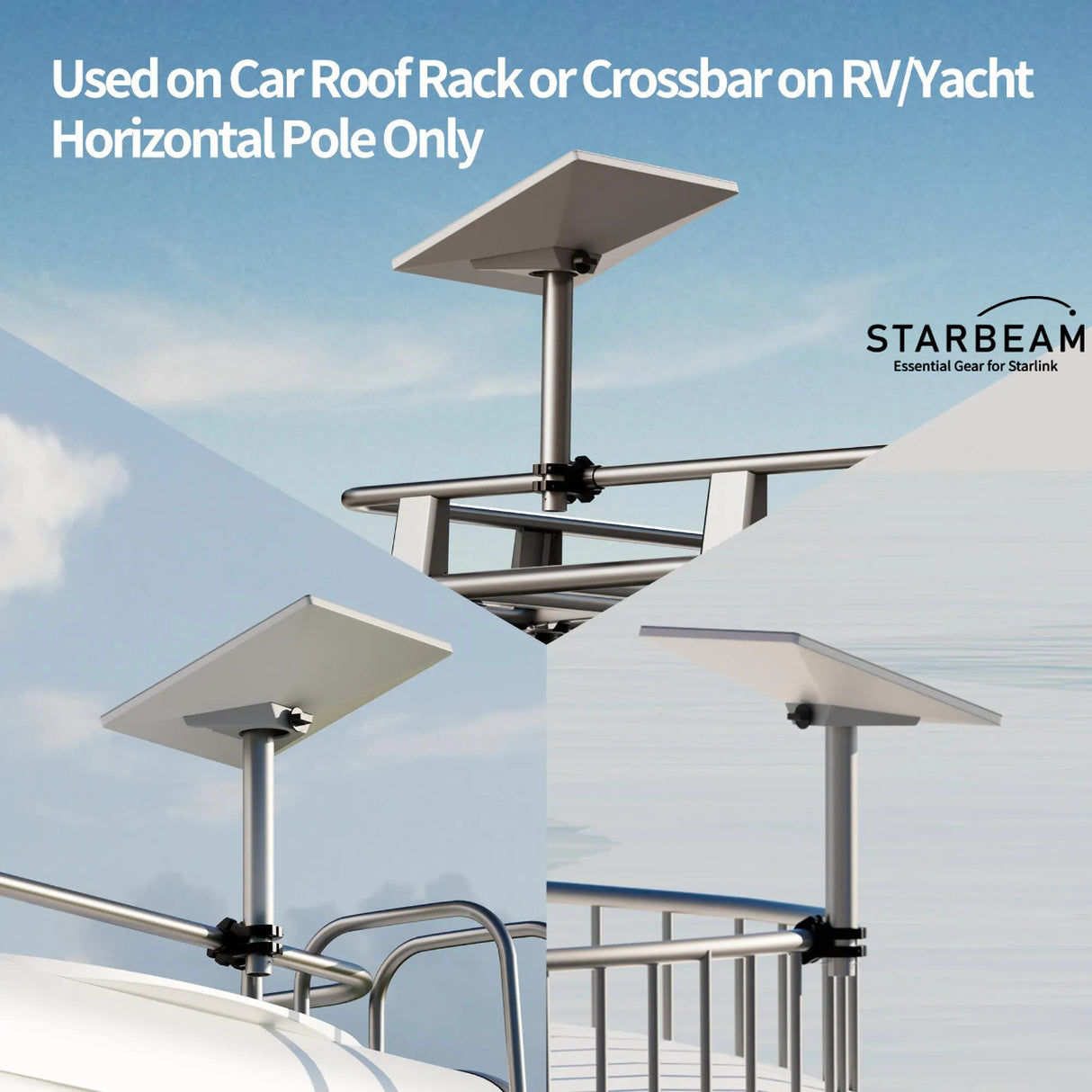 STARBEAM Starlink Mini Pole Clamp with Pole Extension