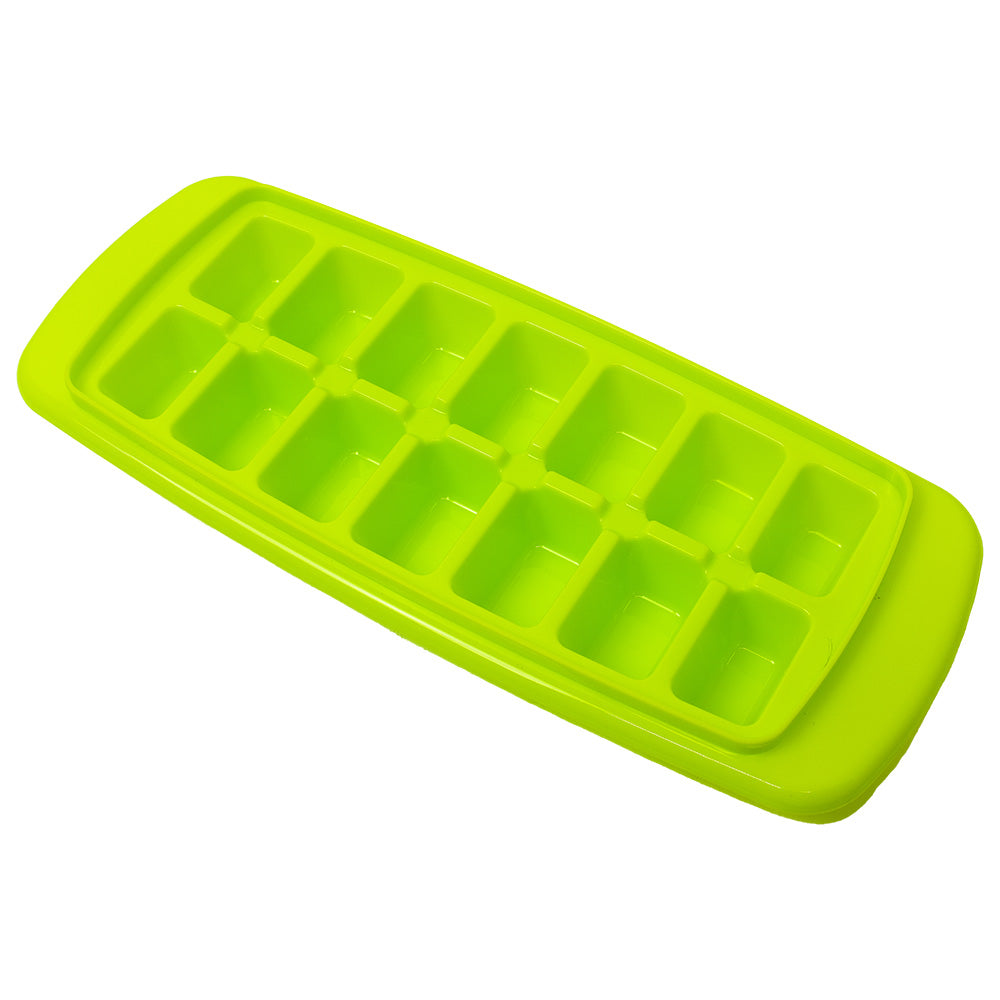 On The Road RV Ice Cube Tray With Cover Green